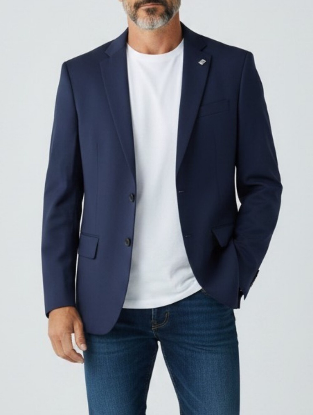 Daniel Hechter Two-Button Classic Wool Blazer